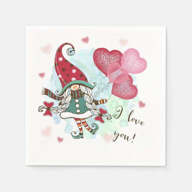 Guardanapo De Papel Eu te amo Papelão (Frente)