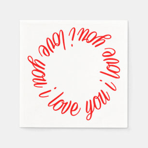Guardanapo De Papel "Eu Te Amo" Texto Napkins