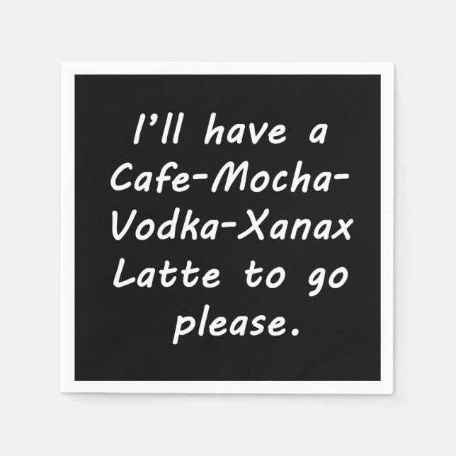 Guardanapo De Papel Eu terei um café. (Frente)
