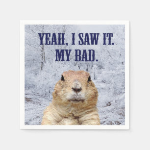 Guardanapo De Papel Eu vi-o dia de Groundhog