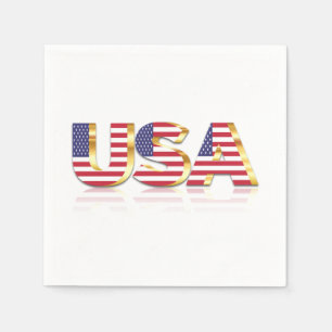 Guardanapo De Papel EUA - Estados Unidos da América - Bandeira - Patr