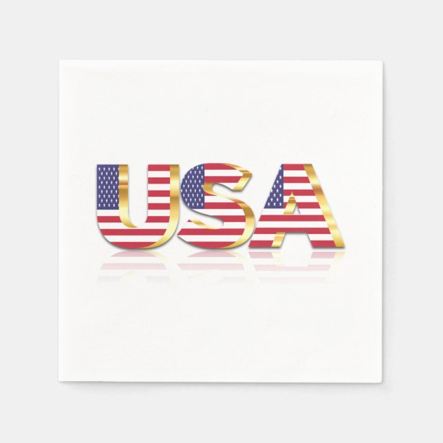 Guardanapo De Papel EUA Flag Napkins (Frente)