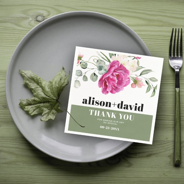 Guardanapo De Papel Eucalyptus branquela rosa rosa flores brancas casa (Criador carregado)