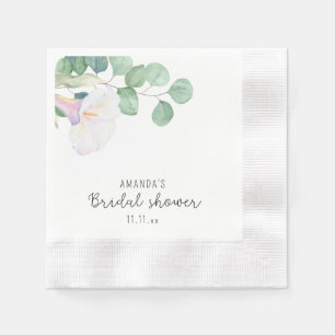 Guardanapo De Papel Eucalyptus e flores de calla - chá de panela