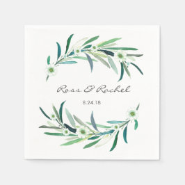 Guardanapo De Papel Eucalyptus Floral Personalizado Napkin