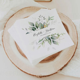 Guardanapo De Papel Eucalyptus Leaf Greenery Wedding Napkins