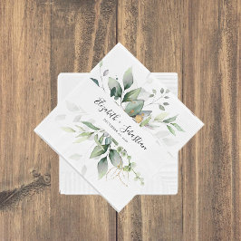 Guardanapo De Papel Eucalyptus Leaf Greenery Wedding Napkins