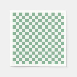Guardanapo De Papel Eucalyptus mist checkerboard pattern