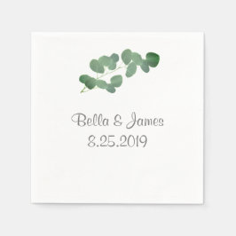 Guardanapo De Papel Eucalyptus Paper Napkins, Elegante Minimalista