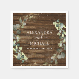 Guardanapo De Papel Eucalyptus Rustic Country Greenery