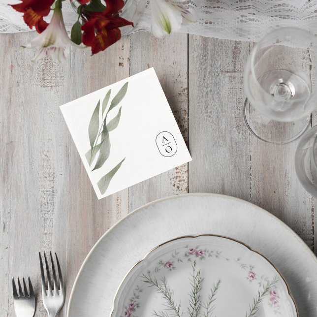 Guardanapo De Papel Eucalyptus Wedding Reception Napkins (Criador carregado)