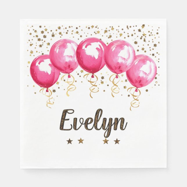 Guardanapo De Papel Evelyn Birthday (Frente)