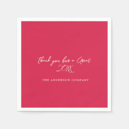 Guardanapo De Papel Evento de Apreciação do Funcionário Vermelho