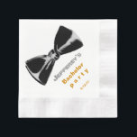 Guardanapo De Papel Evento de Arco preto<br><div class="desc">Este design de gravata arco é excelente para aqueles que querem celebrar ocasiões formais. Excelente para festas de solteiro,  casamentos ou graduação. Altere o evento de nome e a data.</div>