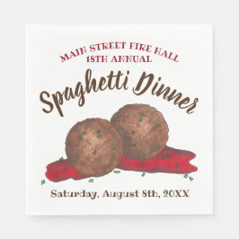 Guardanapo De Papel Evento de Caridade do Janto Meatball Italiano Spag