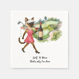 Guardanapo De Papel Evento de Degustação de Vinho de Golfe