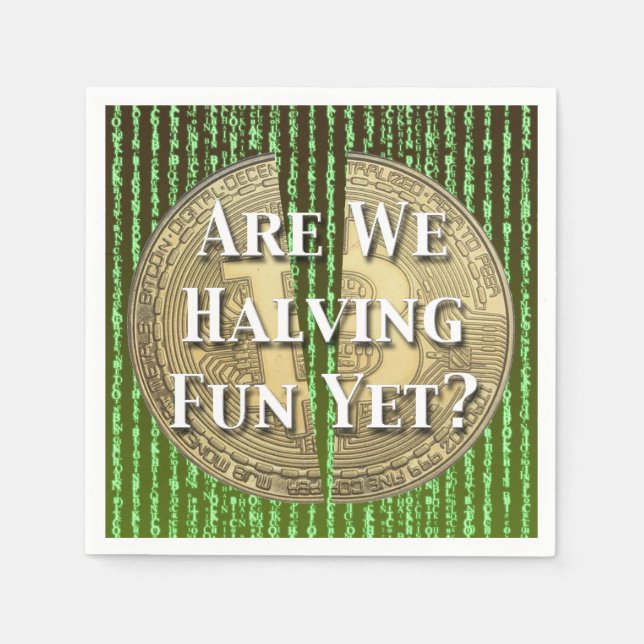 Guardanapo De Papel Evento de Metade Bitmoeda (Frente)