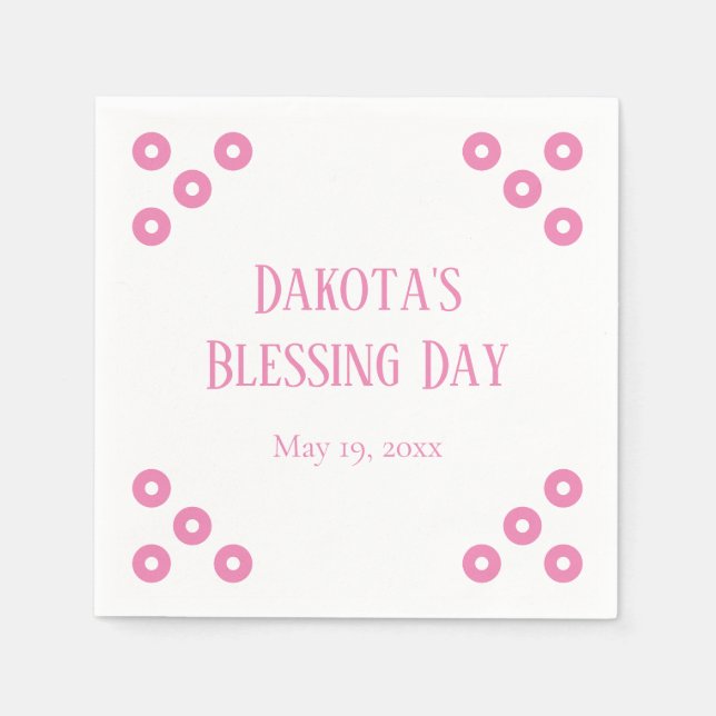 Guardanapo De Papel Evento Especial Polka-ponto Rosa (Frente)