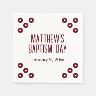Guardanapo De Papel Evento Especial Polka-ponto Vermelho Escuro Nápole