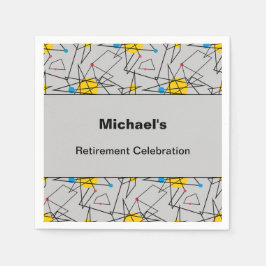 Guardanapo De Papel Evento Personalizado do Padrão Geométrico Angular