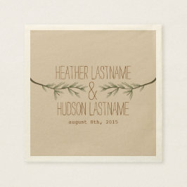Guardanapo De Papel Evergreen Branches Casamento Napkins