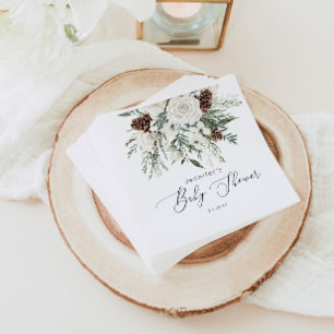 Guardanapo De Papel Evergreen elegante chá de fraldas neutro por gêner