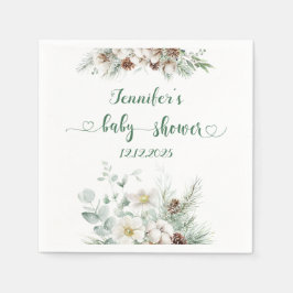 Guardanapo De Papel Evergreen elegante chá de fraldas neutro por gêner