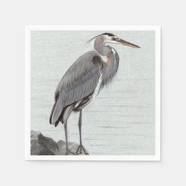 Guardanapo De Papel Excelente Blue Heron (Frente)