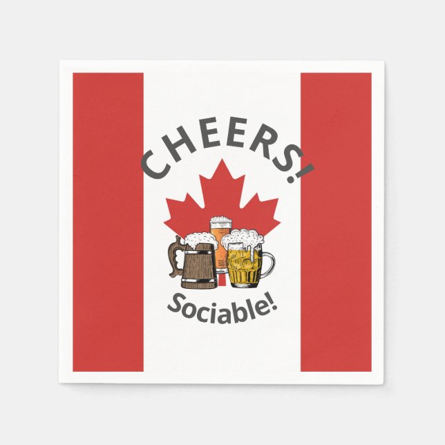 Guardanapo De Papel EXCELENTE CANADÁ - Papel de Cerveja Canadiano (Frente)