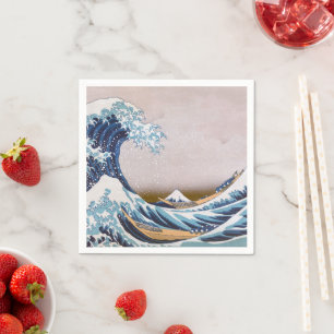 Guardanapo De Papel Excelente de Tsunami Wave fora de Kanagawa Japão p