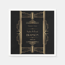 Guardanapo De Papel Excelente Glamorous Roaring 20's Gatsby Wedding
