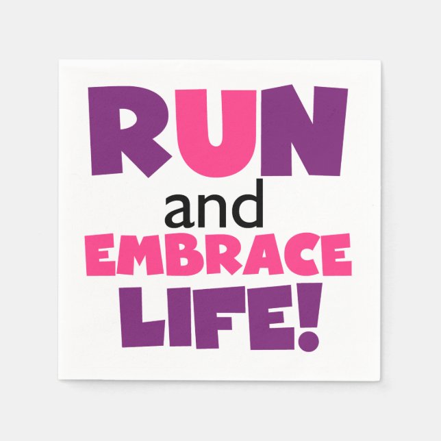 Guardanapo De Papel Executar Embrace Life Pink (Frente)
