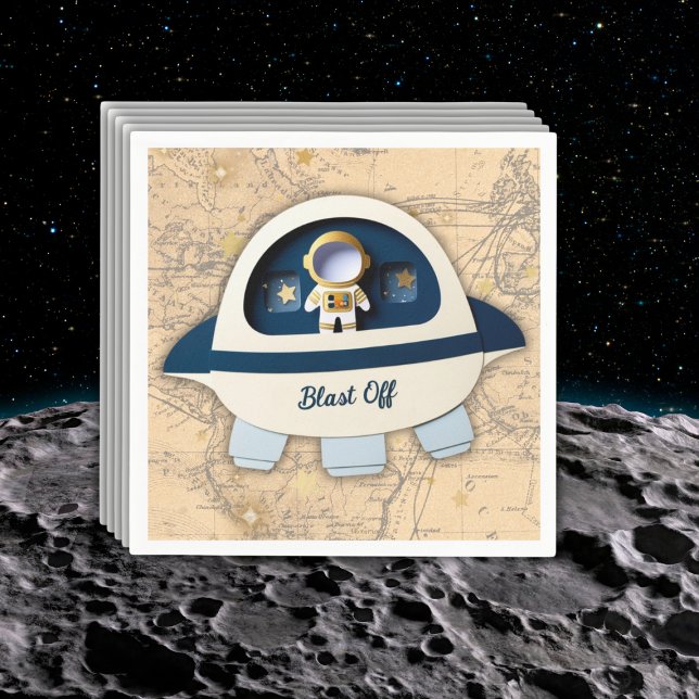 Guardanapo De Papel Explosão! Chá de fraldas do Astronauta Moderno Vin (Criador carregado)