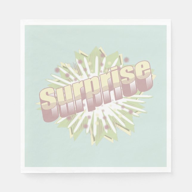 Guardanapo De Papel Explosão da onomatopeia surpresa (Frente)