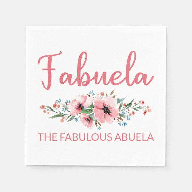 Guardanapo De Papel Fabuela Definição I - Flor de Abuela Fabulosa (Frente)