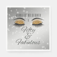 Fabuloso 50 Papel Dourado de Olhos de Vidro Preto