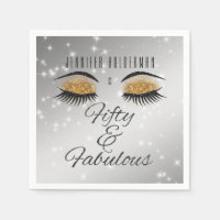 Fabuloso 50 Papel Dourado de Olhos de Vidro Preto