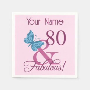 Guardanapo De Papel Fabuloso 80 Birthday