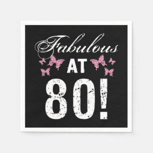 Guardanapo De Papel Fabuloso 80 Birthday
