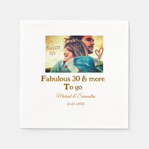 Guardanapo De Papel Fabuloso aniversário de 30 anos adicionar nome dat