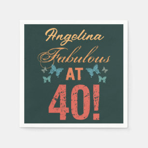 Guardanapo De Papel Fabuloso aniversário de 40 anos personalizado
