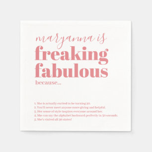 Guardanapo De Papel Fabuloso Aniversário Fala Napkins Personalizado R