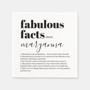 Guardanapo De Papel Fabuloso Fatos Personalizados de Aniversário Napki