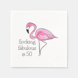 Guardanapo De Papel Fabuloso Flamingo, rosa, com cinquenta anos