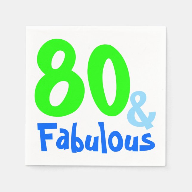 Guardanapo De Papel Fabuloso Neon Birthday (Frente)