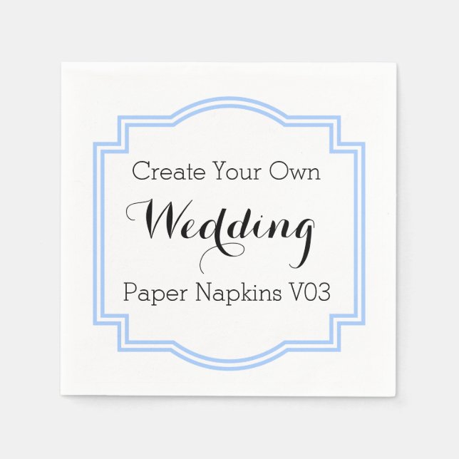Guardanapo De Papel Faça Design no seu próprio artigo de casamento Náp (Frente)