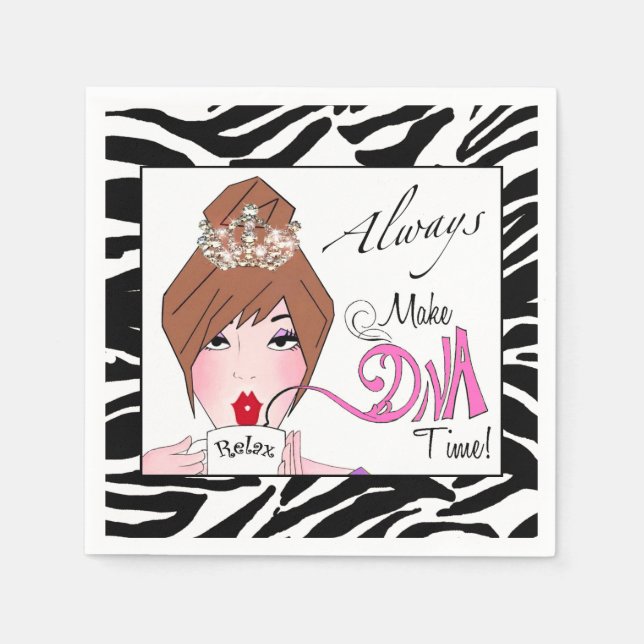 Guardanapo De Papel "Faça o Tempo da Diva" / Relaxar / Sempre! (Frente)