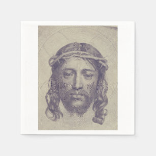 Guardanapo De Papel Face de Cristo na Rua. O Véu Sagrado de Veronica