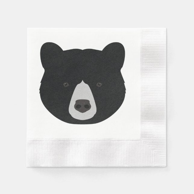 Guardanapo De Papel Face do Urso Preto (Frente)