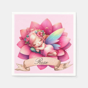 Guardanapo De Papel Fada Adormecida Sonhos Doces Florais Caprichosos F